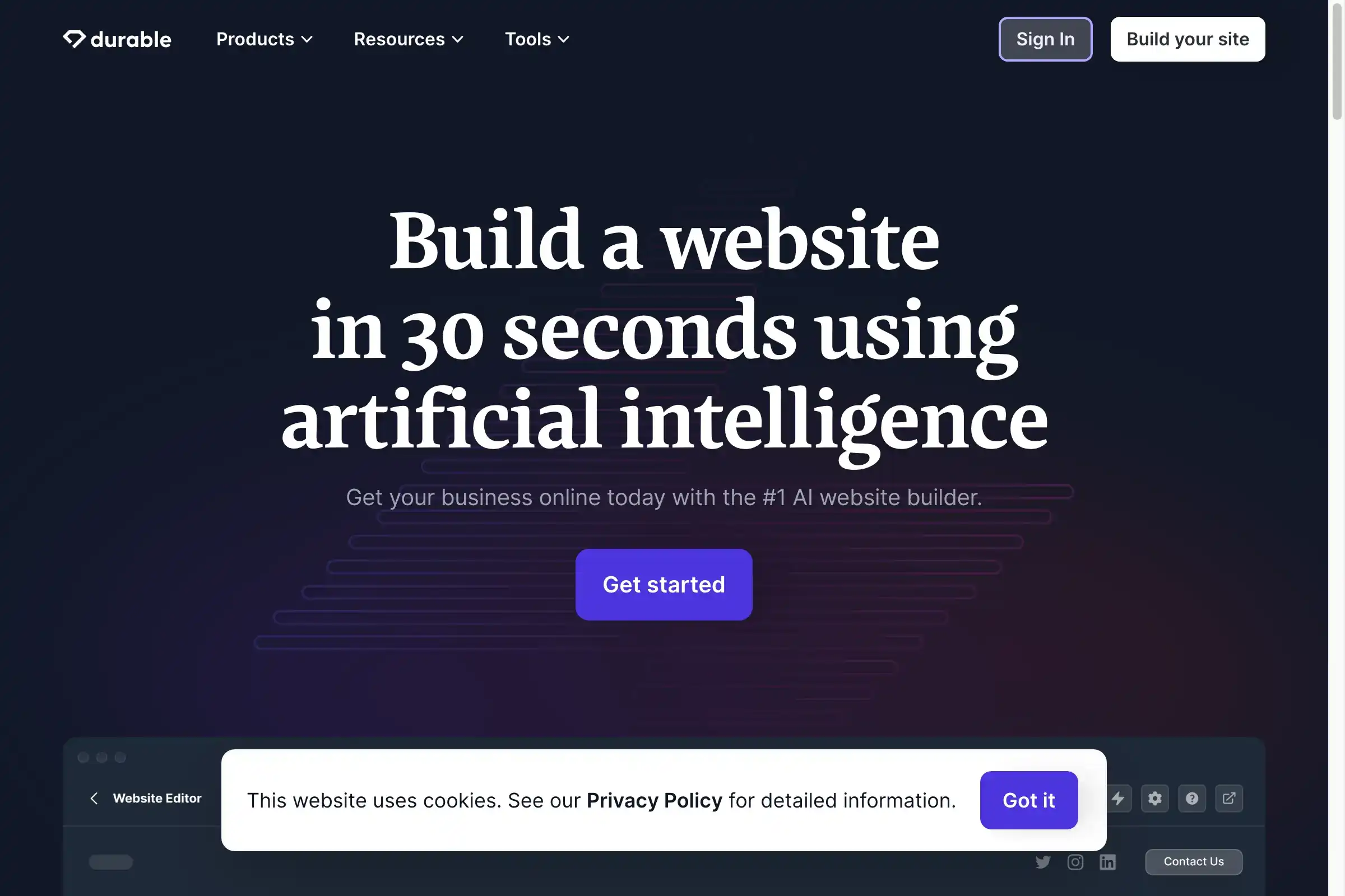 Langlebiger AI-Website-Builder